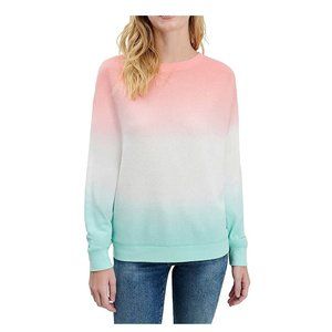 NWT Splendid Women's Thermal Tie Dye Waffle Knit Long Sleeve Top Sz XL $60 UU077